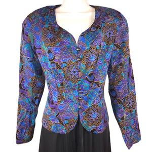 FABULOUS Vintage Silk Studio 1990s Blazer, Size 12